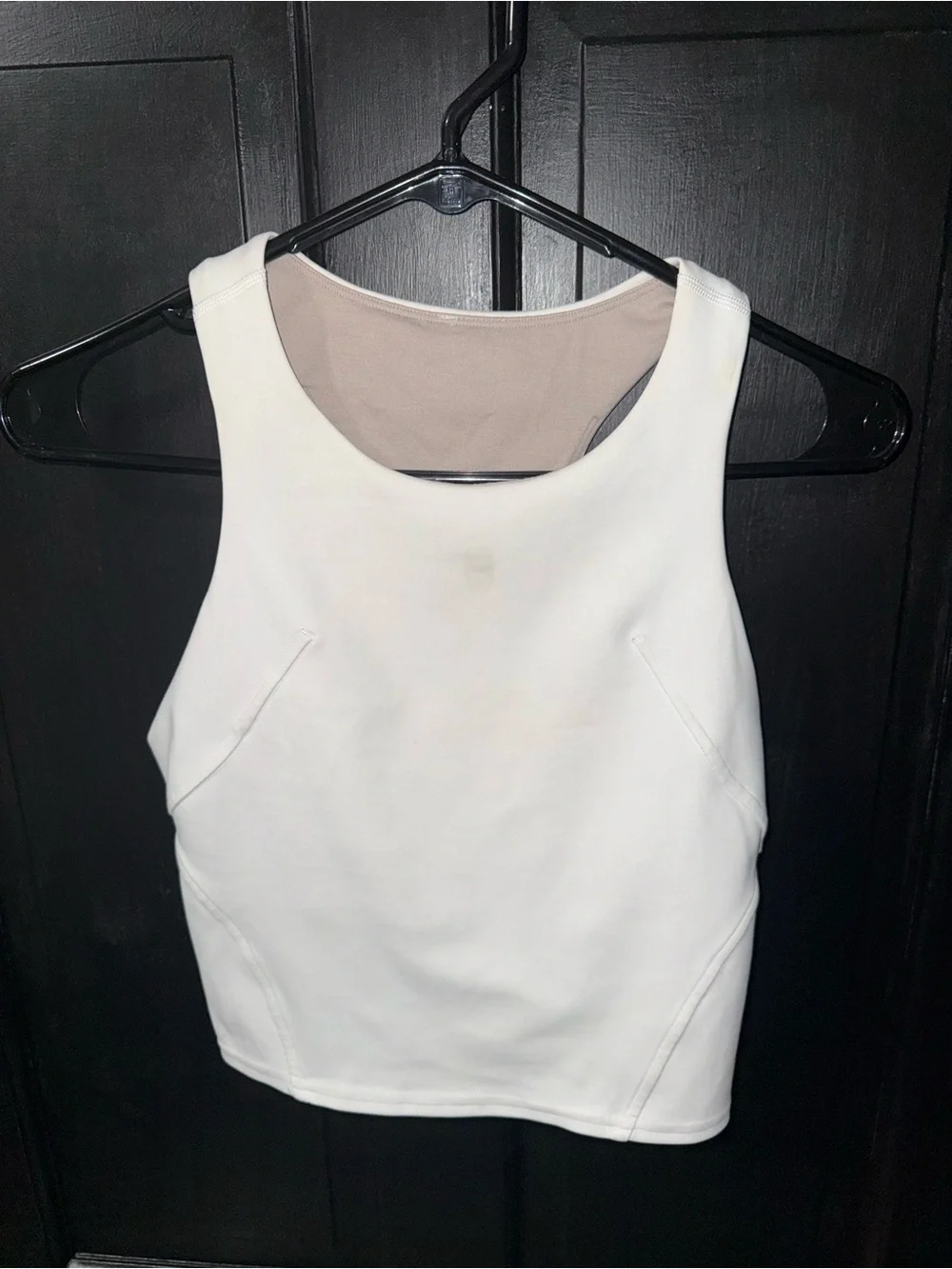 lululemon athletica Cream Racerback Sports Bra with Contrast Lining